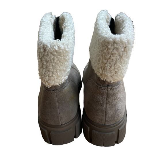 Blondo Plaka Waterproof Faux Fur Boot Dark Taupe Bootie, Size 7.5 - Picture 6 of 11